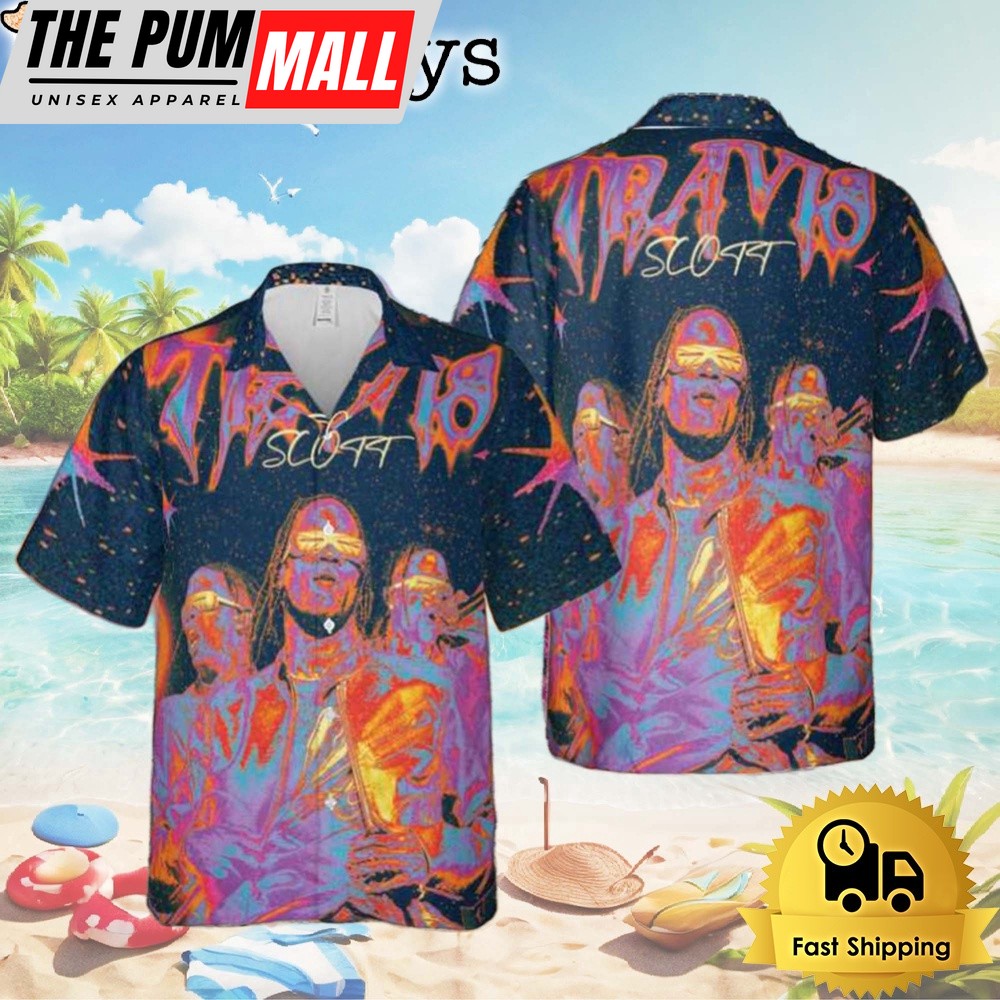 Travis Scott On Galaxy Painting Style 2024 Hawaiian Shirt