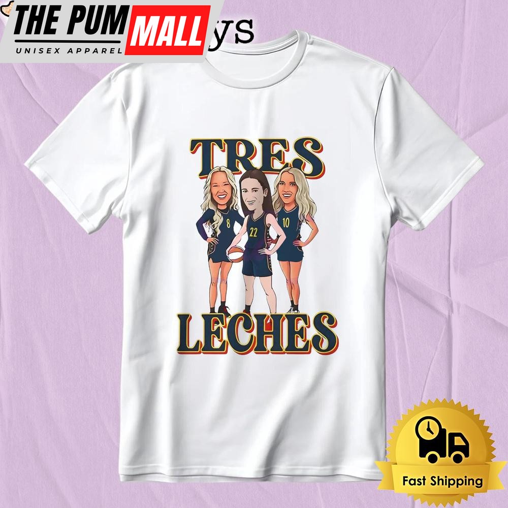 Tres Leches Sophie Basketball Caricature Trio Funny Sports Graphic T-Shirt