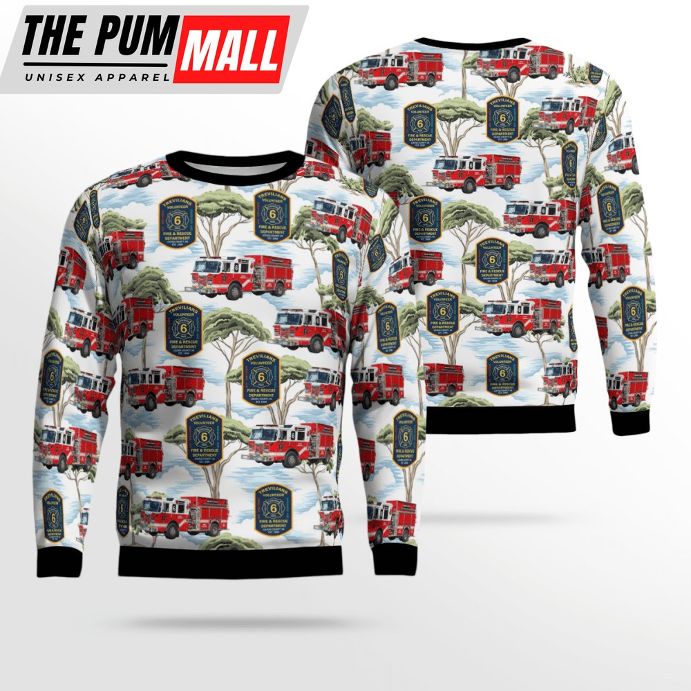 Trevilians Volunteer Fire Dept Ugly Christmas Sweater – Virginia