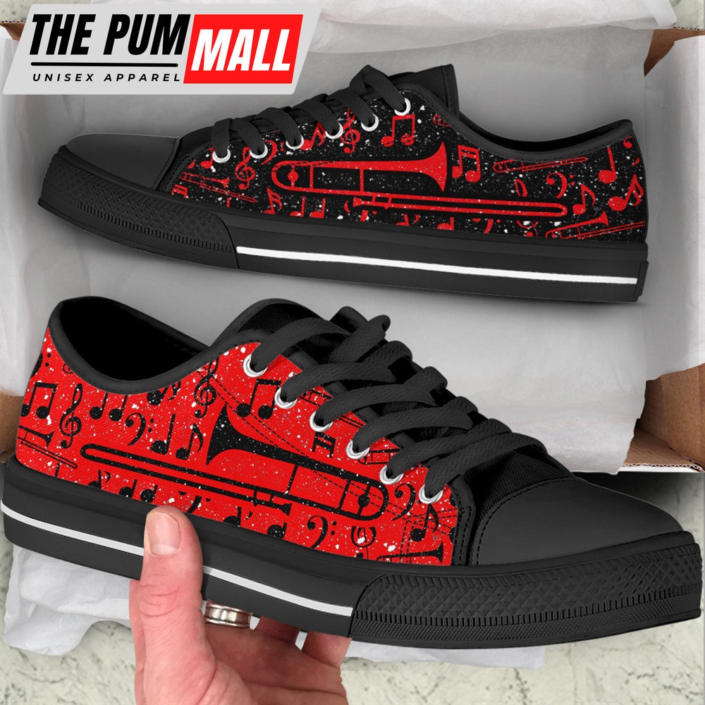 trombone-2-color-pattern-low-top-music-shoes-fashionable-casual-shoes-gift-for-v7gb4yp1 Trombone 2 Color Pattern Low Top Music Shoes – Fashionable Casual Shoes Gift For Adults
