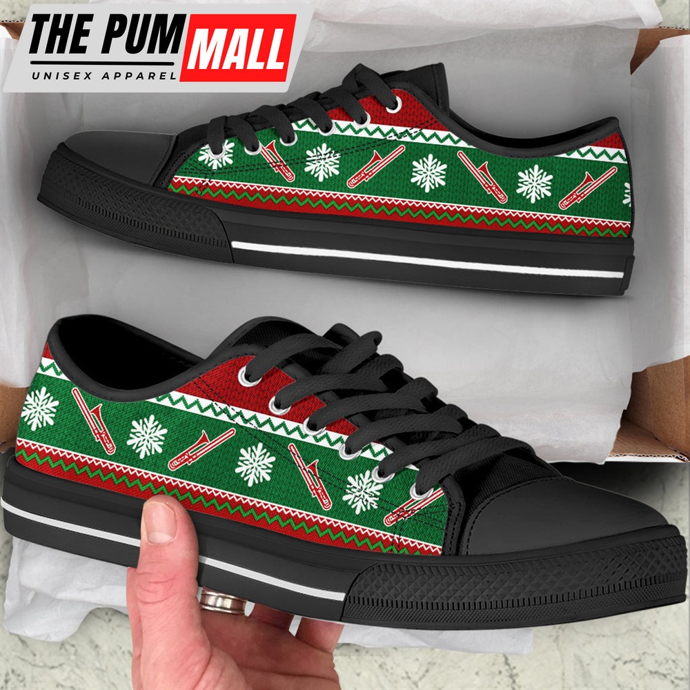 trombone-christmas-knitted-seamless-low-top-shoes-shoes-best-shoes-for-chris-d9dff4pj Trombone Christmas Knitted Seamless Low Top Shoes – Shoes – Best Shoes For Christmas – Sneaker For Walking