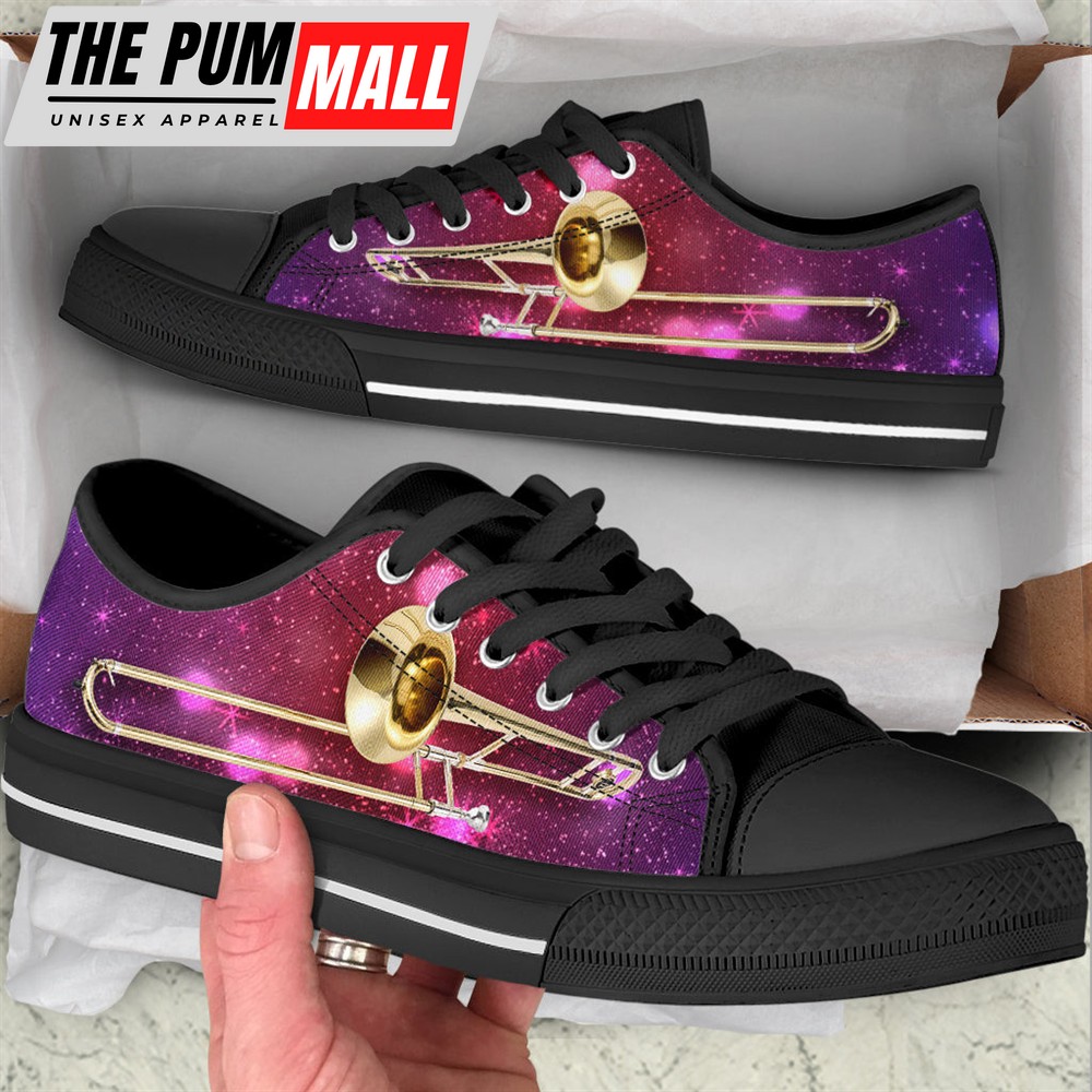 trombone-sparkly-bg-low-top-music-shoes-fashionable-low-top-casual-shoes-gift-1ptc079t Trombone Sparkly Bg Low Top Music Shoes – Fashionable Low Top Casual Shoes Gift For Adults – Sneaker For Walking