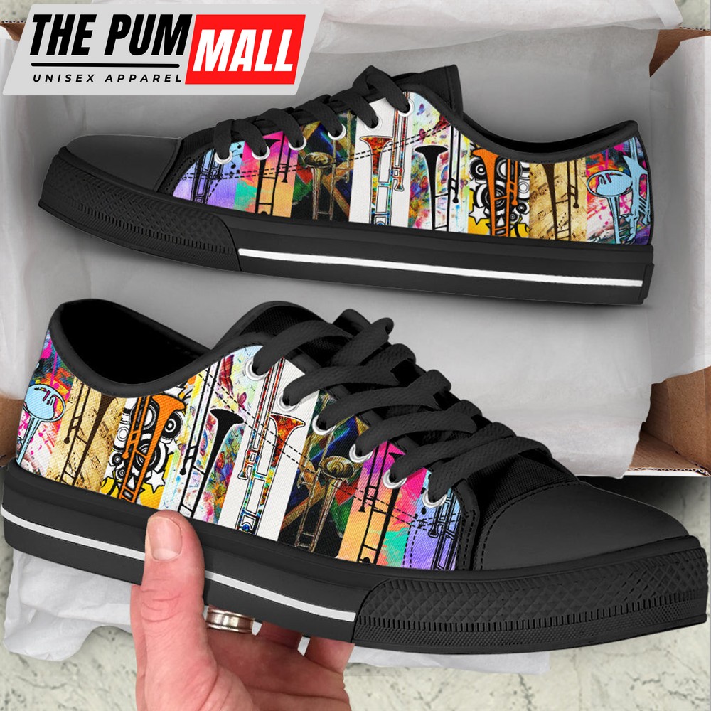 trombone-style-color-low-top-music-shoes-fashionable-low-top-casual-shoes-gift-ewhr4w2s Trombone Style Color Low Top Music Shoes – Fashionable Low Top Casual Shoes Gift For Adults