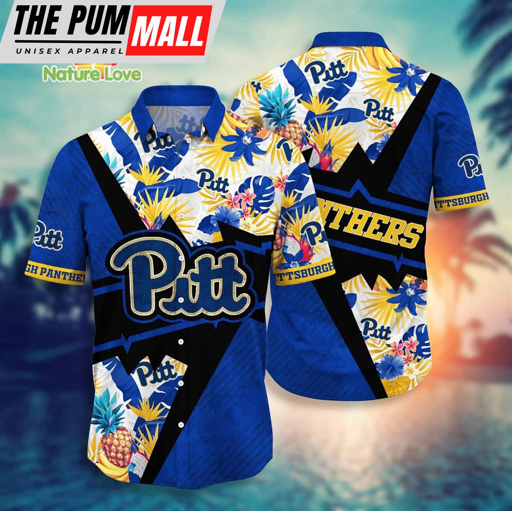 Tropical Floral Fruit Pitt Panthers Hawaiian Shirt NCAA Gift For Fans