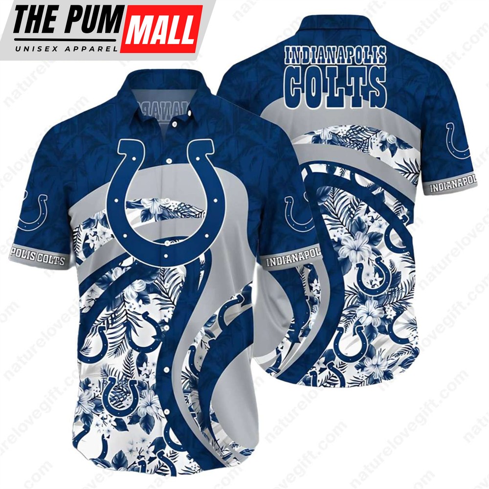 Tropical Floral Indianapolis Colts NFL Hawaiian Shirt