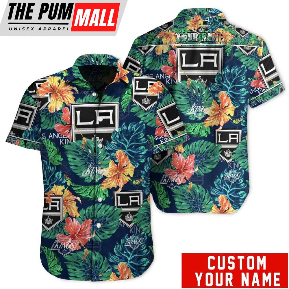Tropical Floral Los Angeles Kings Personalized NHL Hawaiian Shirt