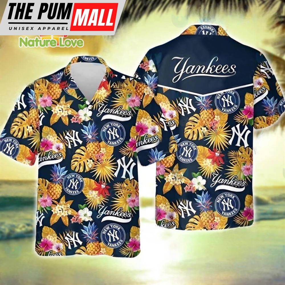 Tropical Floral New York Yankees MLB Hawaiian Shirt