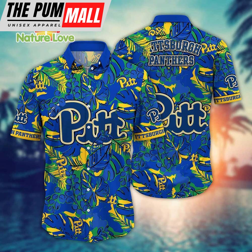 Tropical Forest Pitt Panthers Hawaiian Shirt NCAA Gift For Fans