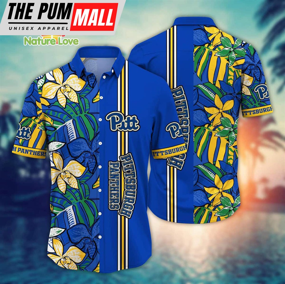 Tropical Plants Pitt Panthers Hawaiian Shirt NCAA Gift For Fans
