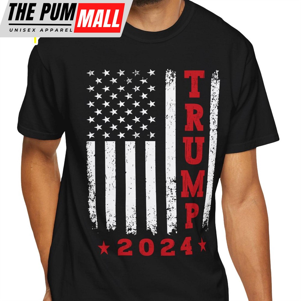 Trump 2024 American Flag Vintage Shirt Donald Trump Homage Shirt Donald Trump Fan Tees Personalized Custom Trump Shirt