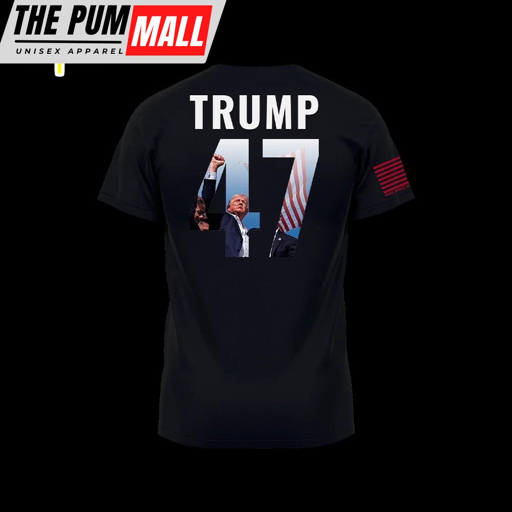 Trump 47 Back Black Unisex T-shirt
