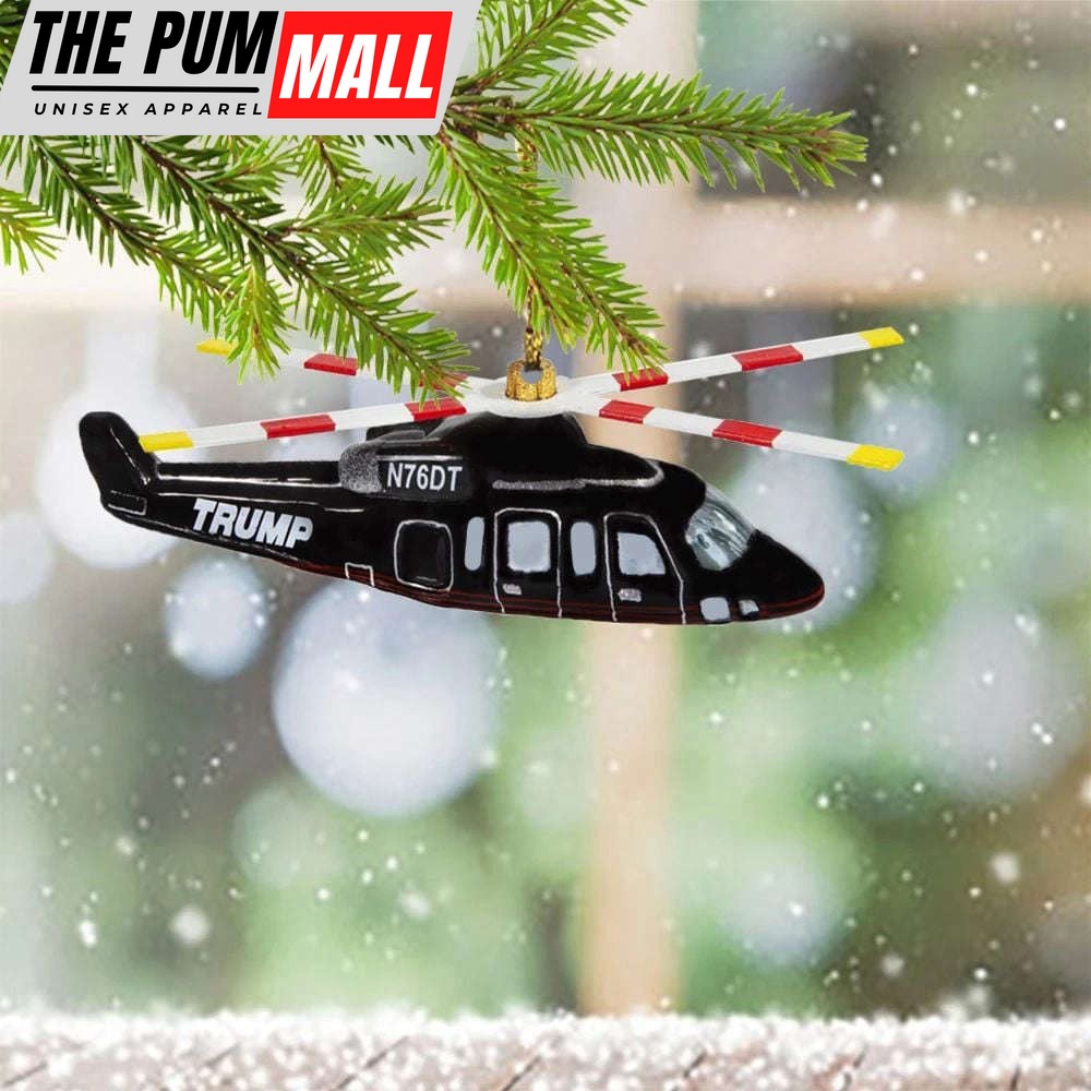 Trump Helicopter Ornament Donald Trump Xmas Christmas Tree Decorations Limited Edition