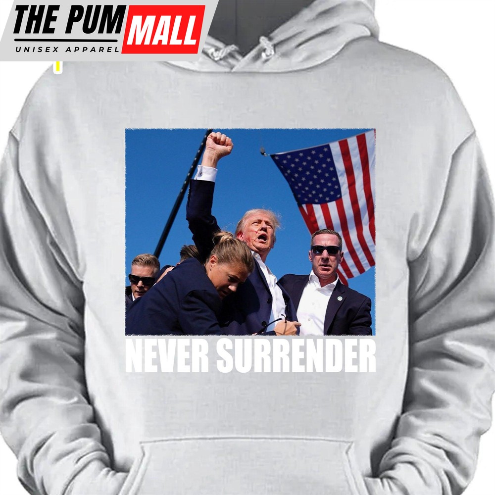 Trump Never Surrender Trump Fight 2024 Shirt Pennsylvania Rally Shirt Dark