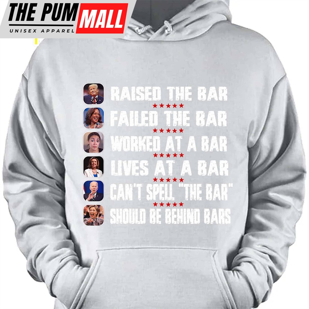 Trump Raised The Bar Harris Failed The Bar T-Shirt Trump 2024 Shirt Trump Supporters Shirt Dark