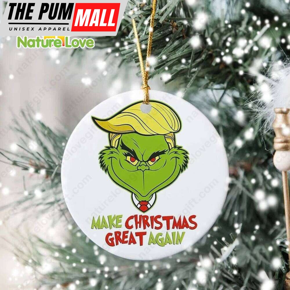 Trump The Grinch Funny Christmas Ornament Xmas Decoration Limited Edition