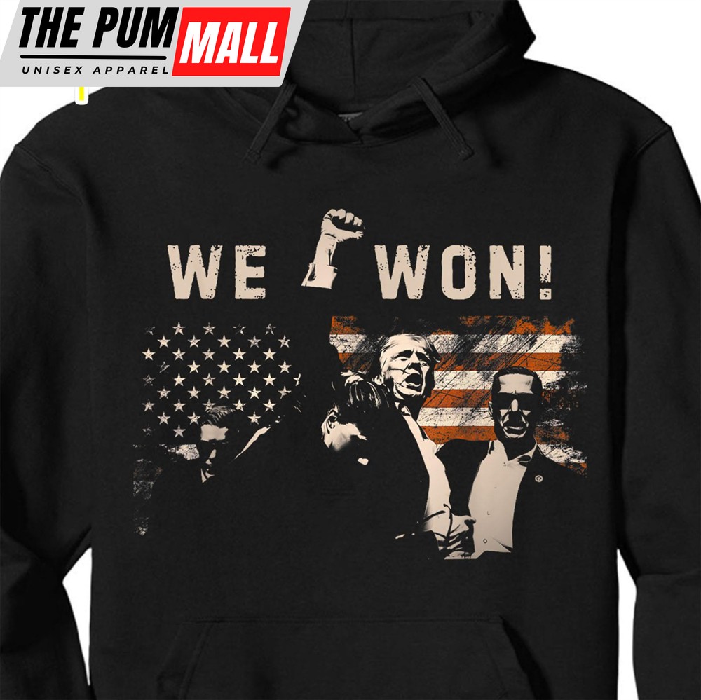 Trump We Won, Wins Inauguration 47 Shirt, US President 2025 Election Shirt Dark