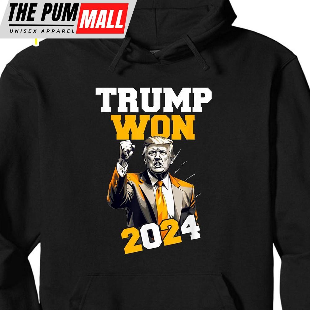 Trump Won 2024, Trump Winning Election Shirt, Trump 47th President Shirt Dark