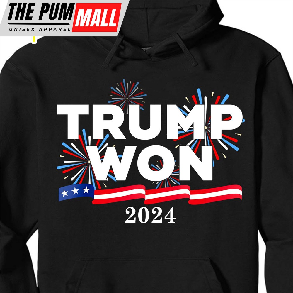 Trump Won Again Shirt, Trump 2024 Shirt, Republican Trump 47th President Shirt Dark