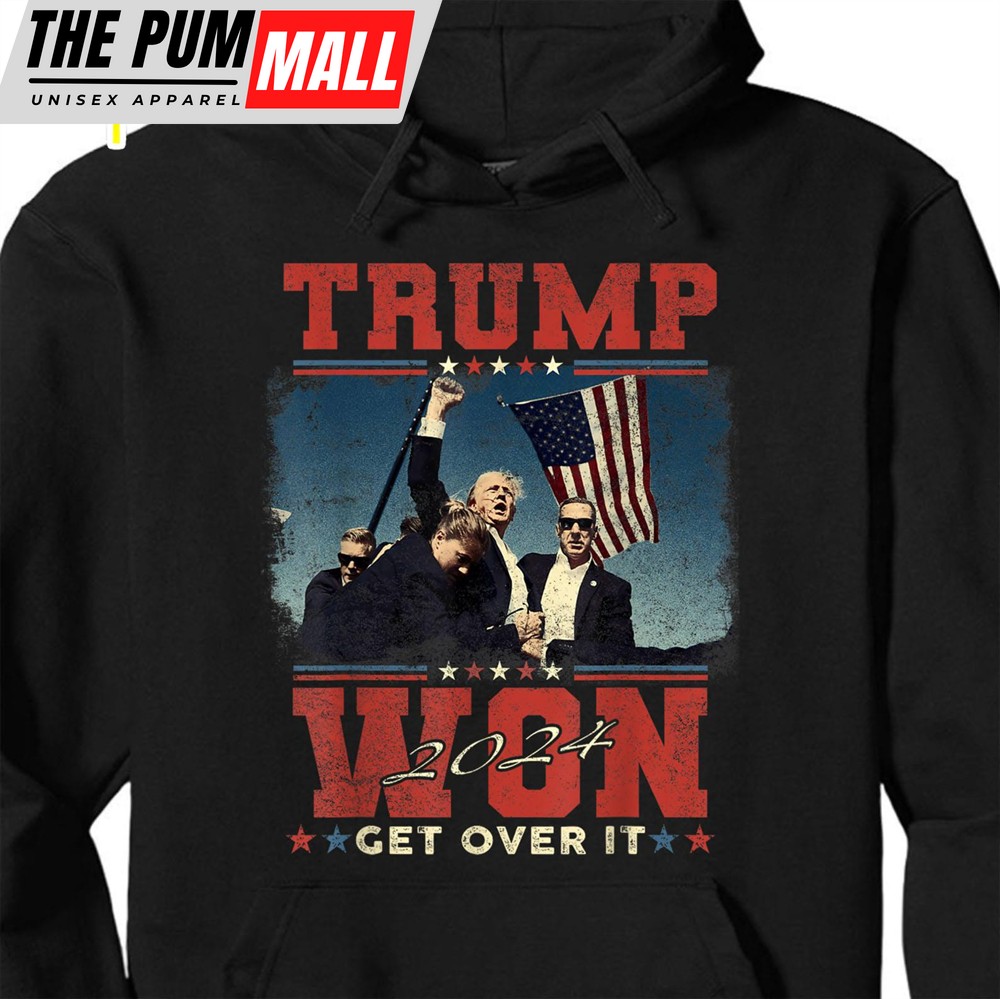 Trump Won Get Over It, Trump Victory Shirt, Celebrate the Win Election 47th Shirt Dark