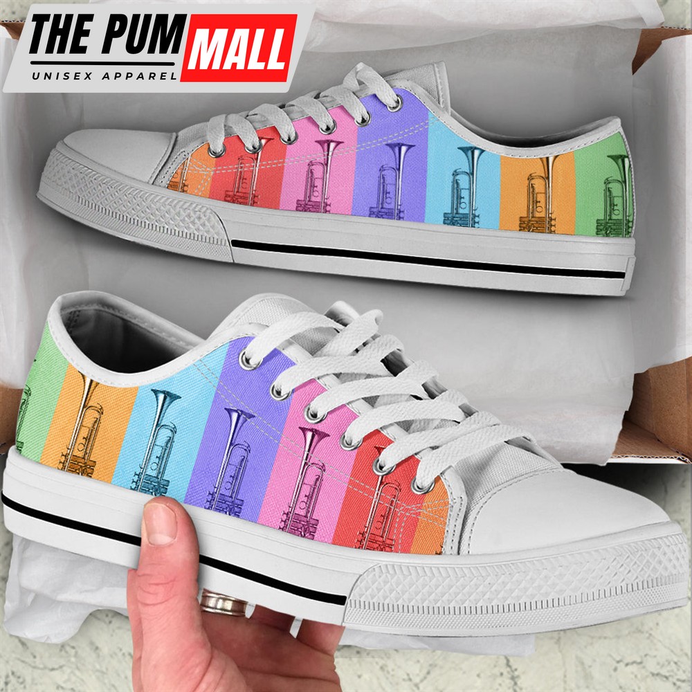 Trumpet Color Shape Low Top Music Shoes – Fashionable Low Top Casual Shoes Gift For Adults