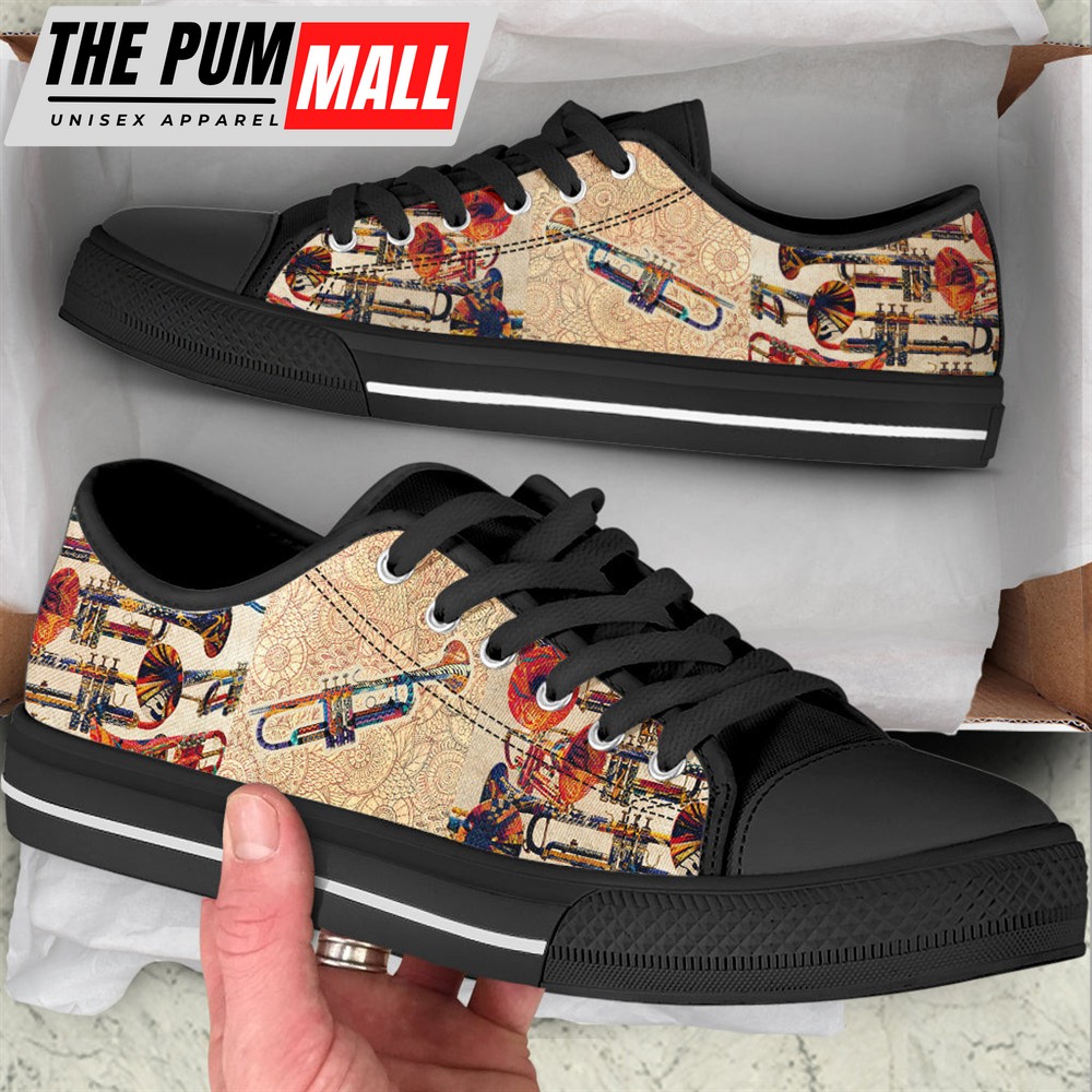 trumpet-hand-painting-low-top-music-shoes-fashionable-low-top-casual-shoes-gif-txpzgctl Trumpet Hand Painting Low Top Music Shoes – Fashionable Low Top Casual Shoes Gift For Adults