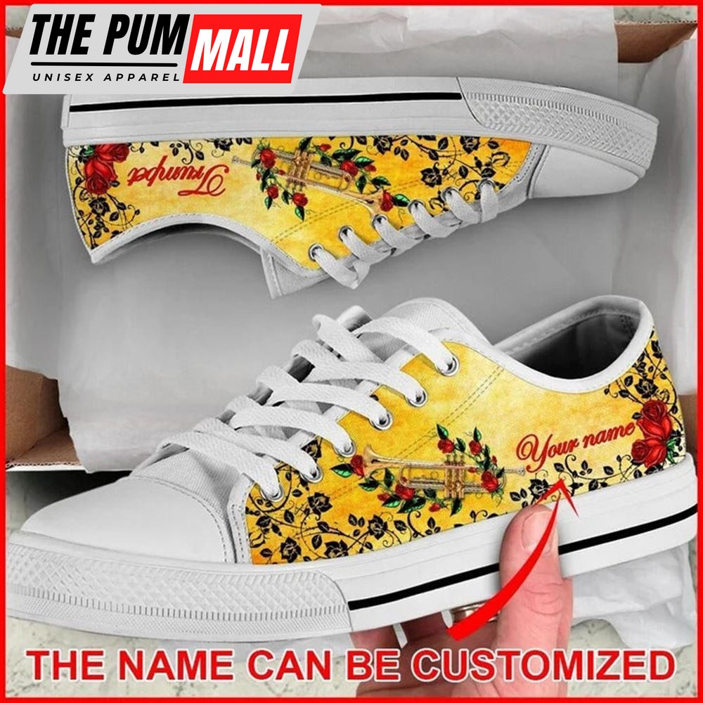 trumpet-rose-vines-personalized-canvas-low-top-shoes-low-top-shoes-mens-women-74upn5e6 Trumpet Rose Vines Personalized Canvas Low Top Shoes – Low Top Shoes Mens, Women