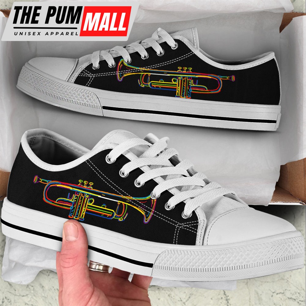 trumpet-sketch-over-black-low-top-music-shoes-fashionable-low-top-casual-shoes-ohekqu12 Trumpet Sketch Over Black Low Top Music Shoes – Fashionable Low Top Casual Shoes Gift For Adults
