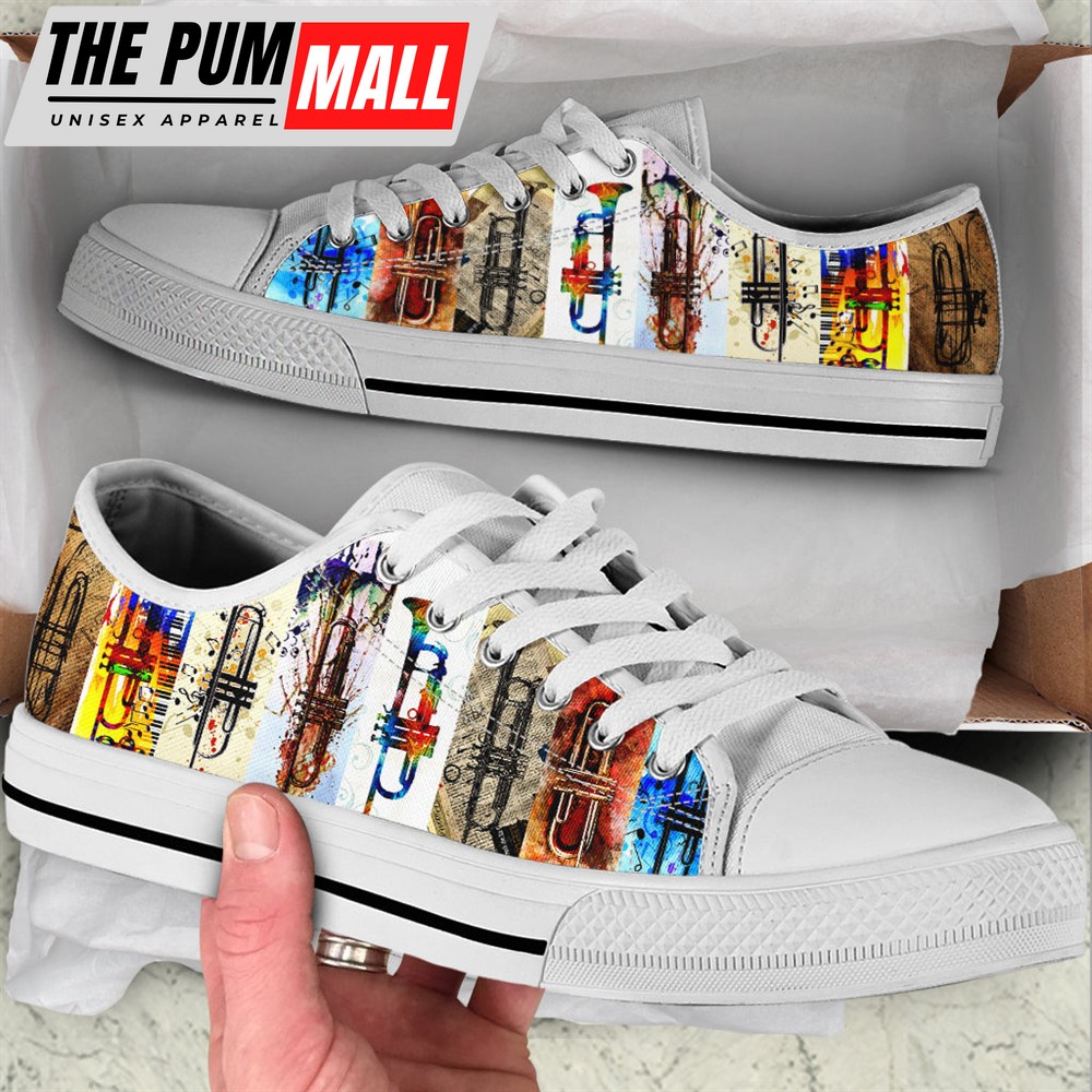 Trumpet Style Color Low Top Music Shoes – Fashionable Low Top Casual Shoes Gift For Adults
