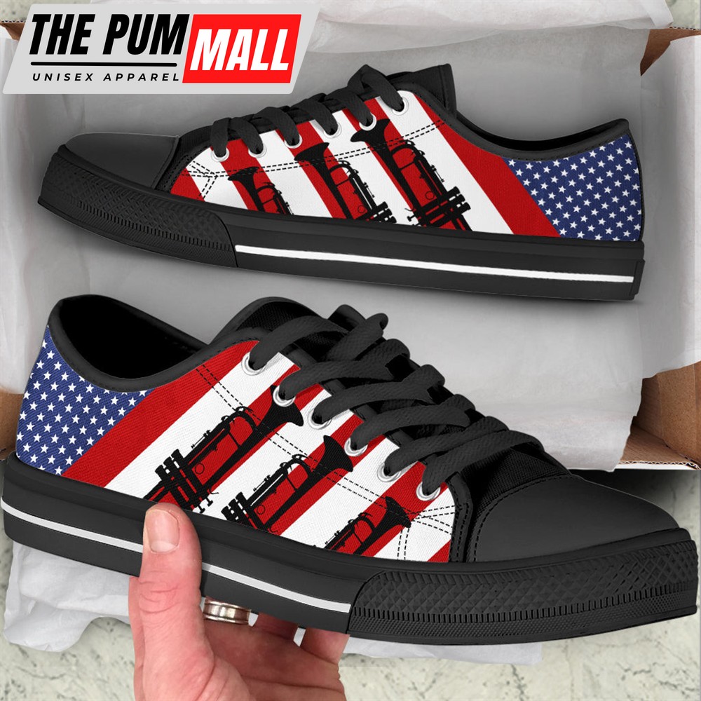 trumpet-usa-flag-low-top-music-shoes-fashionable-low-top-casual-shoes-gift-for-c3bu73yv Trumpet Usa Flag Low Top Music Shoes – Fashionable Low Top Casual Shoes Gift For Adults – Sneaker For Walking