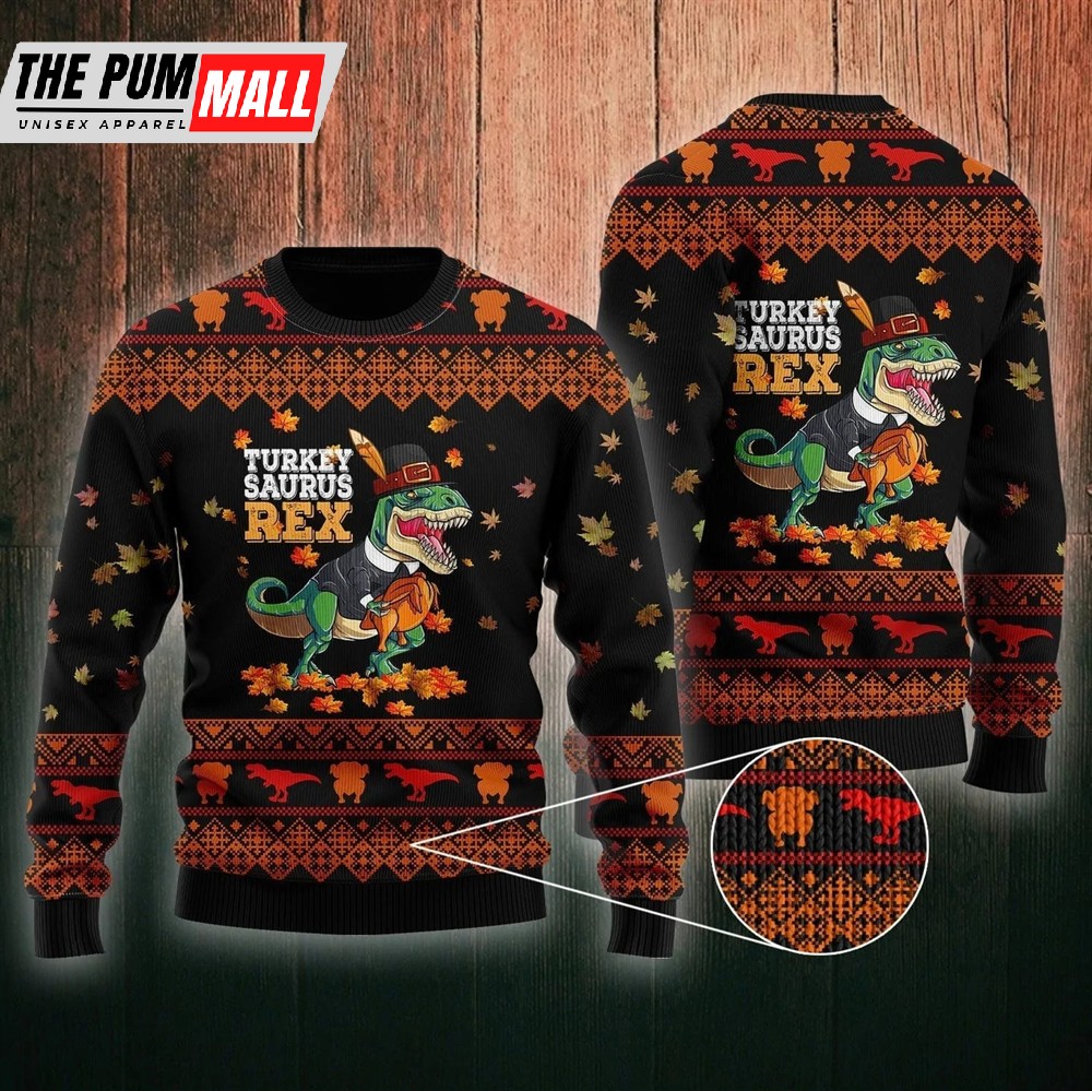 Turkey Saurus Rex Thanksgiving Ugly Sweater