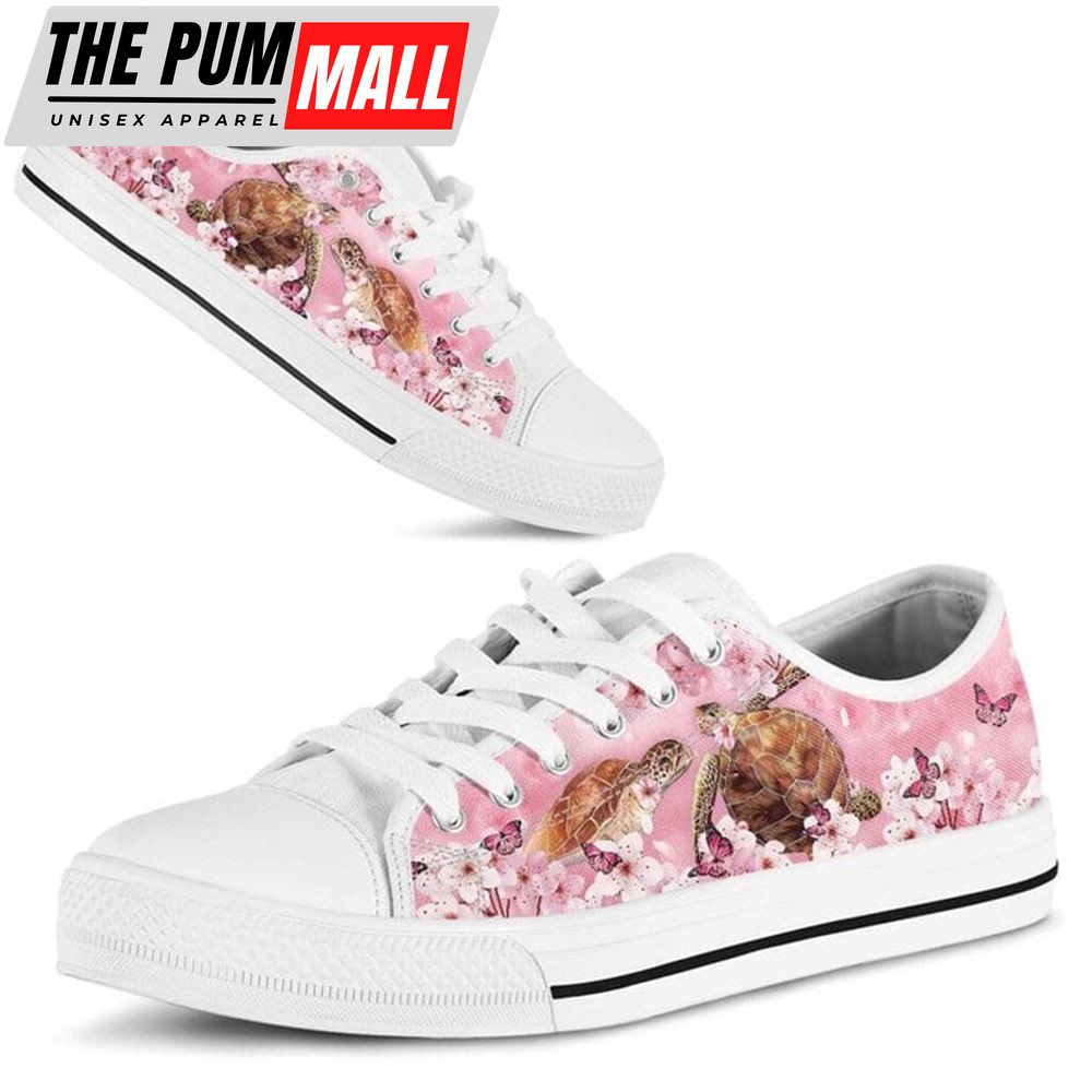 turtle-cherry-blossom-low-top-shoes-low-top-shoes-mens-women-mybuh0un Turtle Cherry Blossom Low Top Shoes – Low Top Shoes Mens, Women