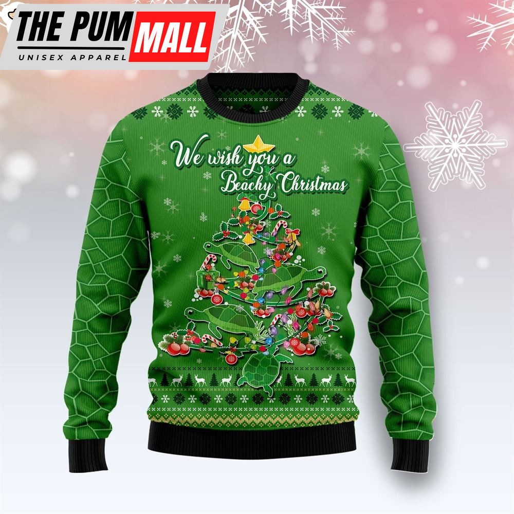 Turtle Christmas Tree Ugly Christmas Sweater – Gift For Pet Lovers – Lover Xmas Sweater Gift