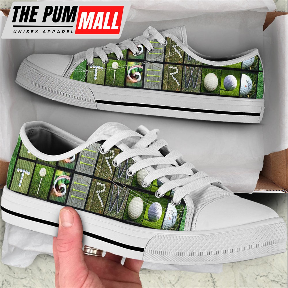 Tw Golf Sign Low Top Shoes – Low Top Trendy Fashion Casual Shoes Gift For Adults – Sneaker For Walking