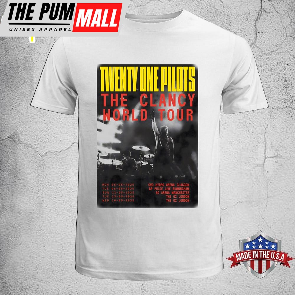 Twenty One Pilots The Clancy 2025 UK Arena Tour Poster Unisex T-Shirt