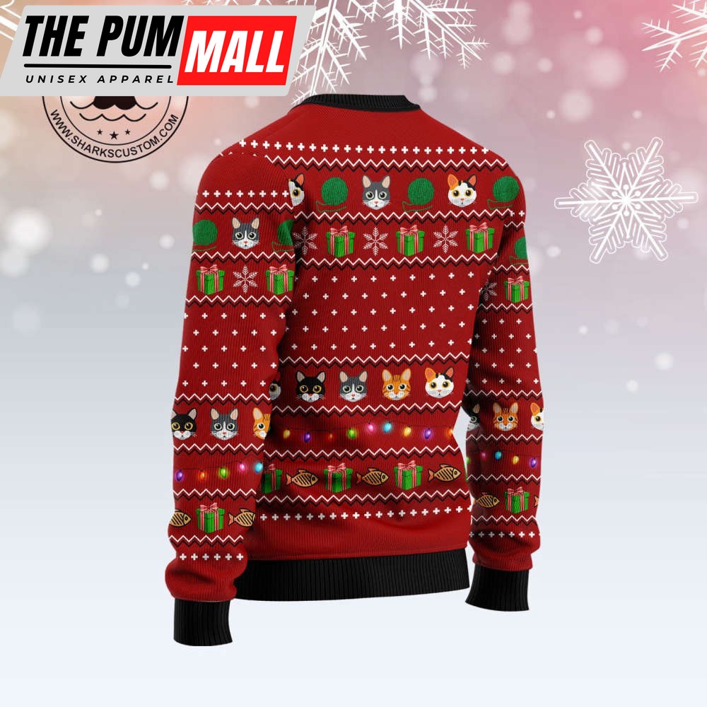 ty0211-cat-light-ugly-christmas-sweater-noel-malalans-christmas-signature-17101vac TY0211 Cat Light Ugly Christmas Sweater – Noel Malalan’s Christmas Signature