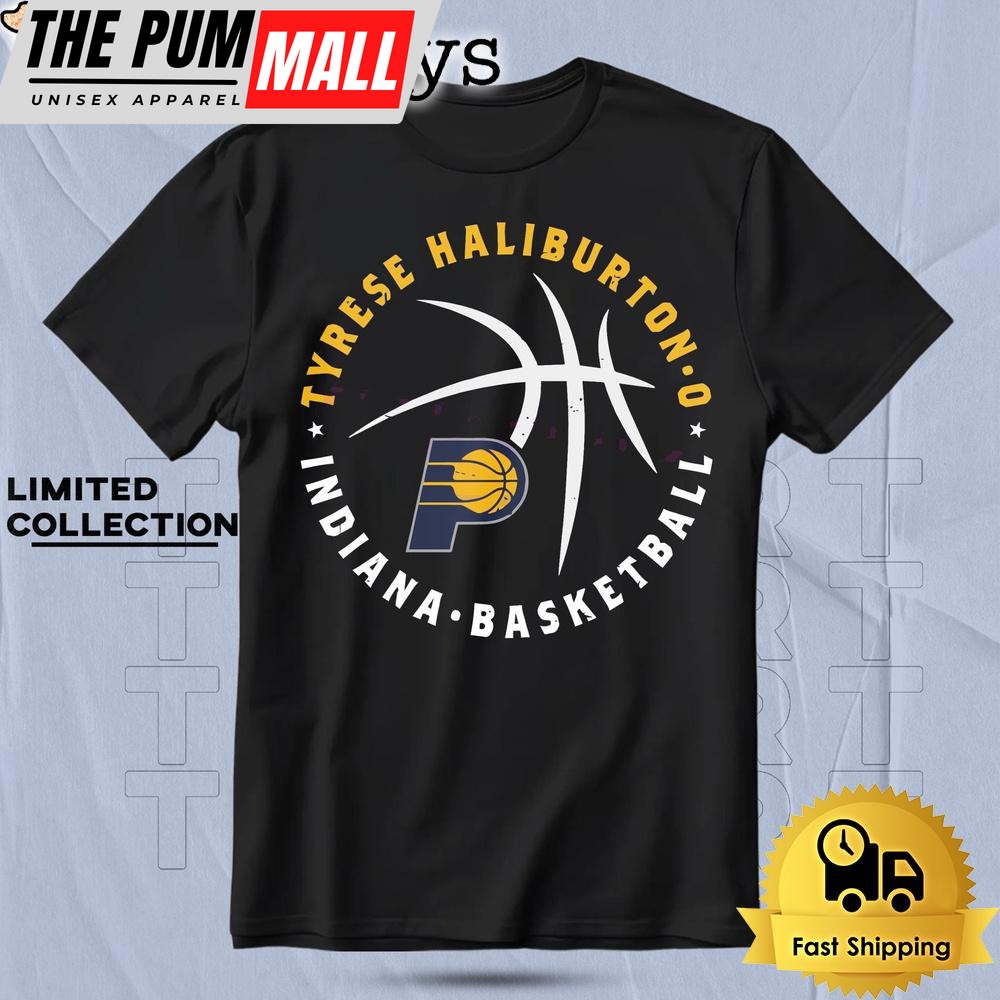 Tyrese Haliburton Indiana Pacers Basketball Player Ball T Shirt