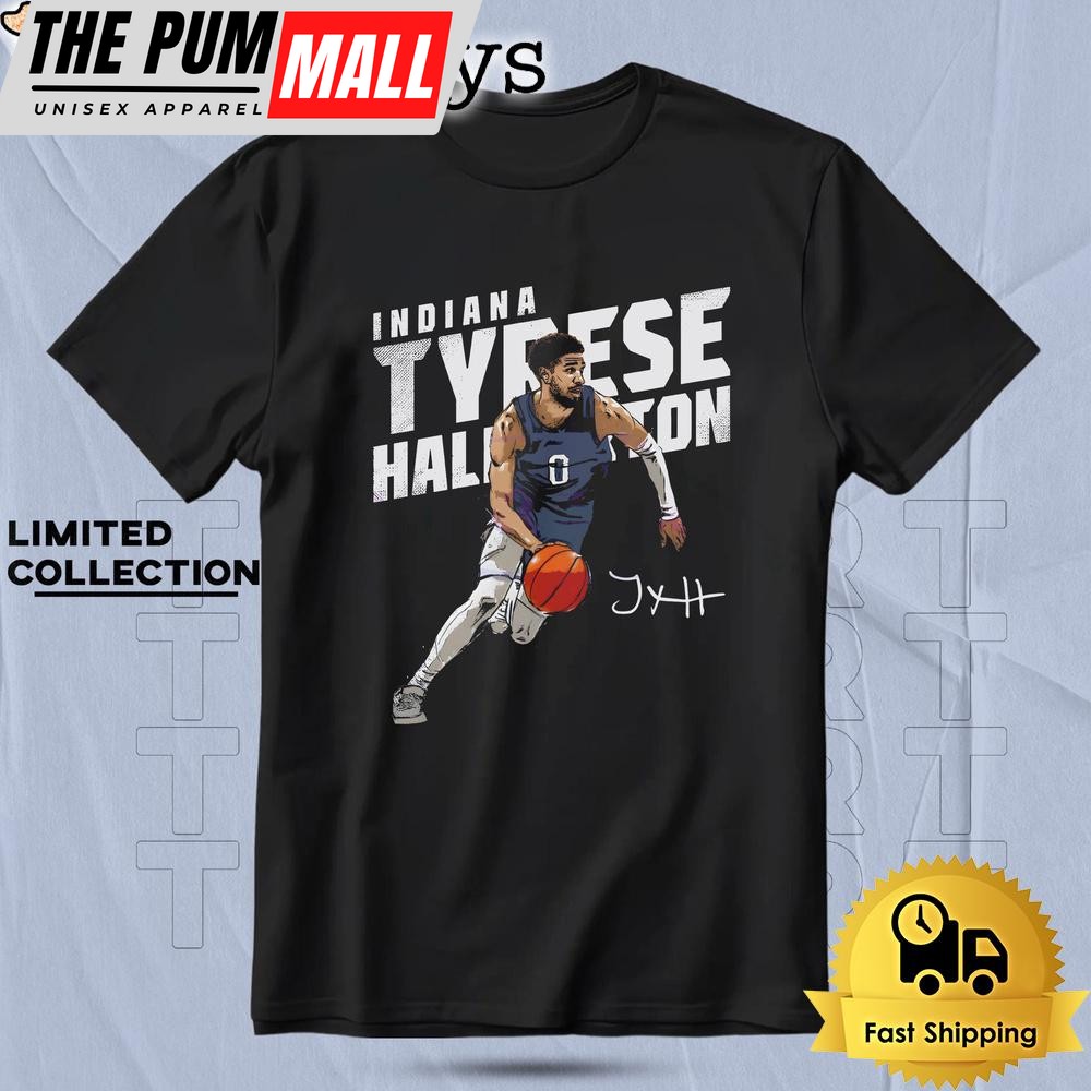 Tyrese Haliburton Indiana Pacers Slant Style T Shirt