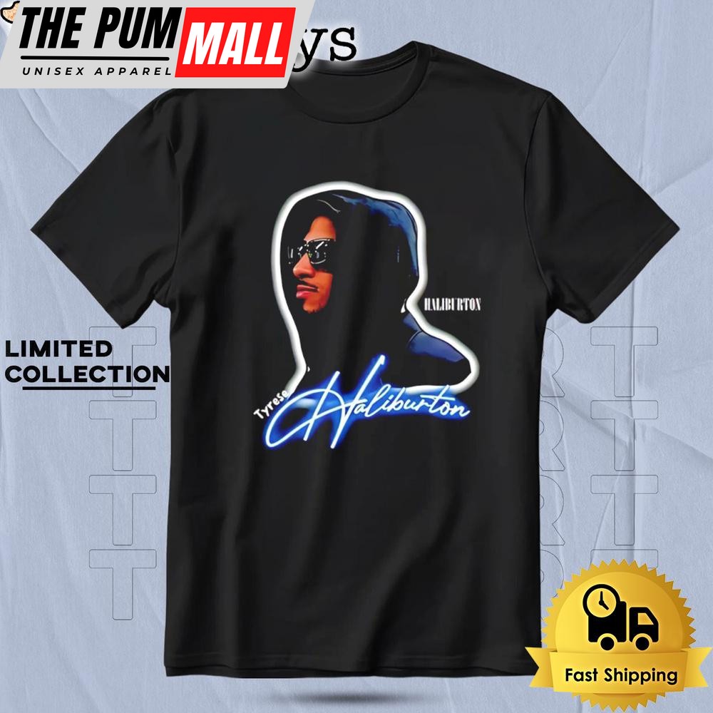 Tyrese Haliburton Portrait Signature T Shirt