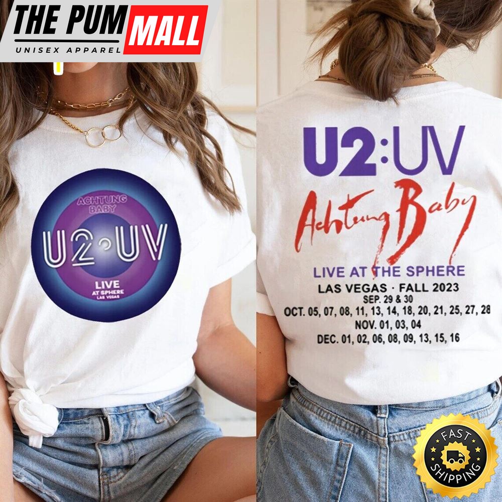 U2 Achtung Baby Live At Sphere Las Vegas Tour 2023 T-Shirt