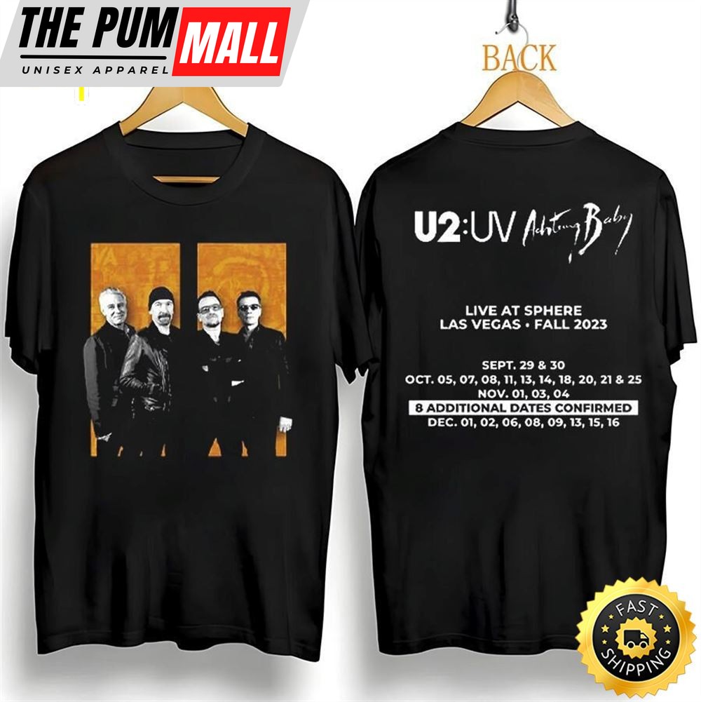U2 Band Achtung Baby Live At Sphere 2023 Tour Shirt