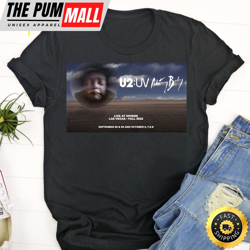 U2 Uv Achtung Baby Live At Sphere Tour 2025 Black Shirt