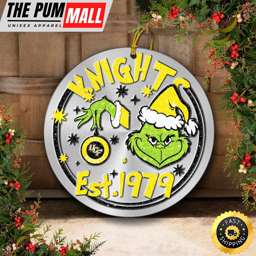 UCF Knights Grinch Circle Ornaments Christmas Limited Edition