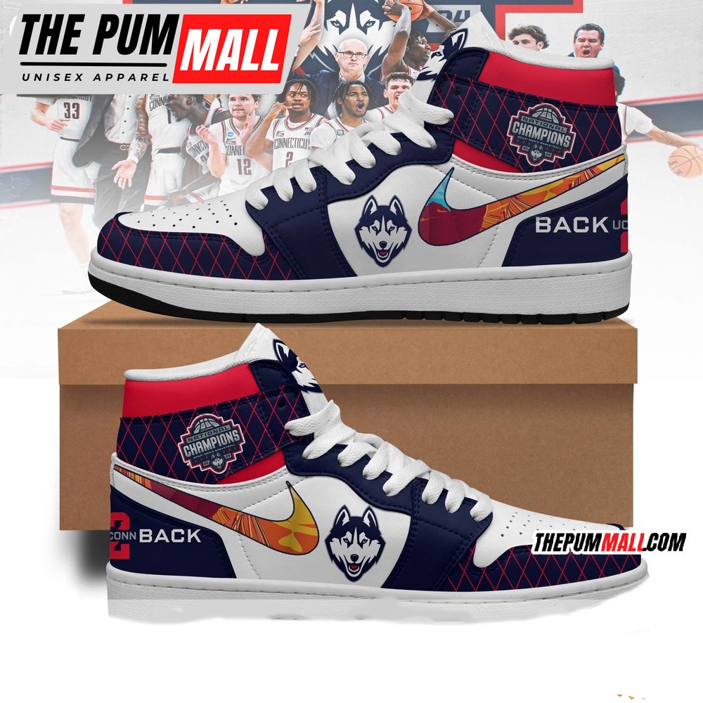 UConn Huskies 2024 NCAA Men’s Basketball National Champions Air Jd 1 Shoes
