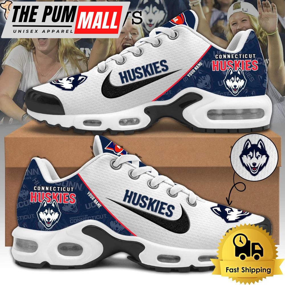 Uconn Huskies Football Mascot Symbol Custom Air Max Plus Shoes