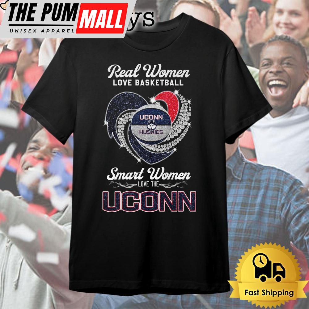 Uconn Huskies Real Women Love Basketball T Shirt