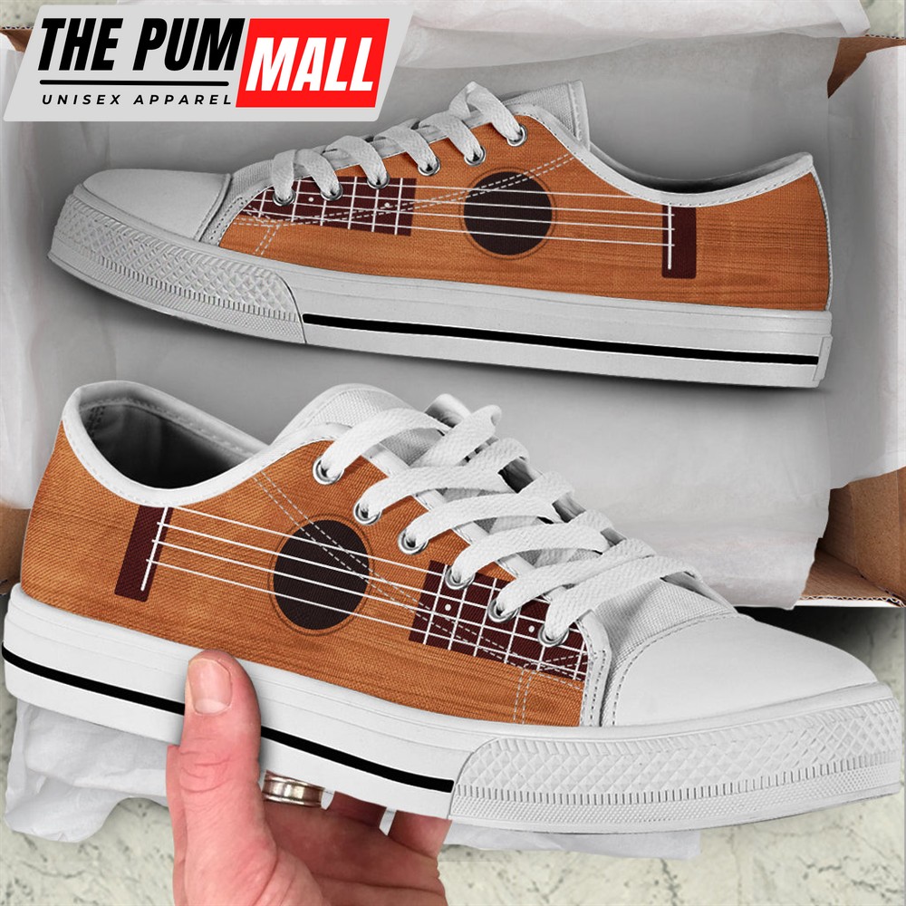 Ukulele Shortcut Low Top Music Shoes – Fashionable Low Top Casual Shoes Gift For Adults