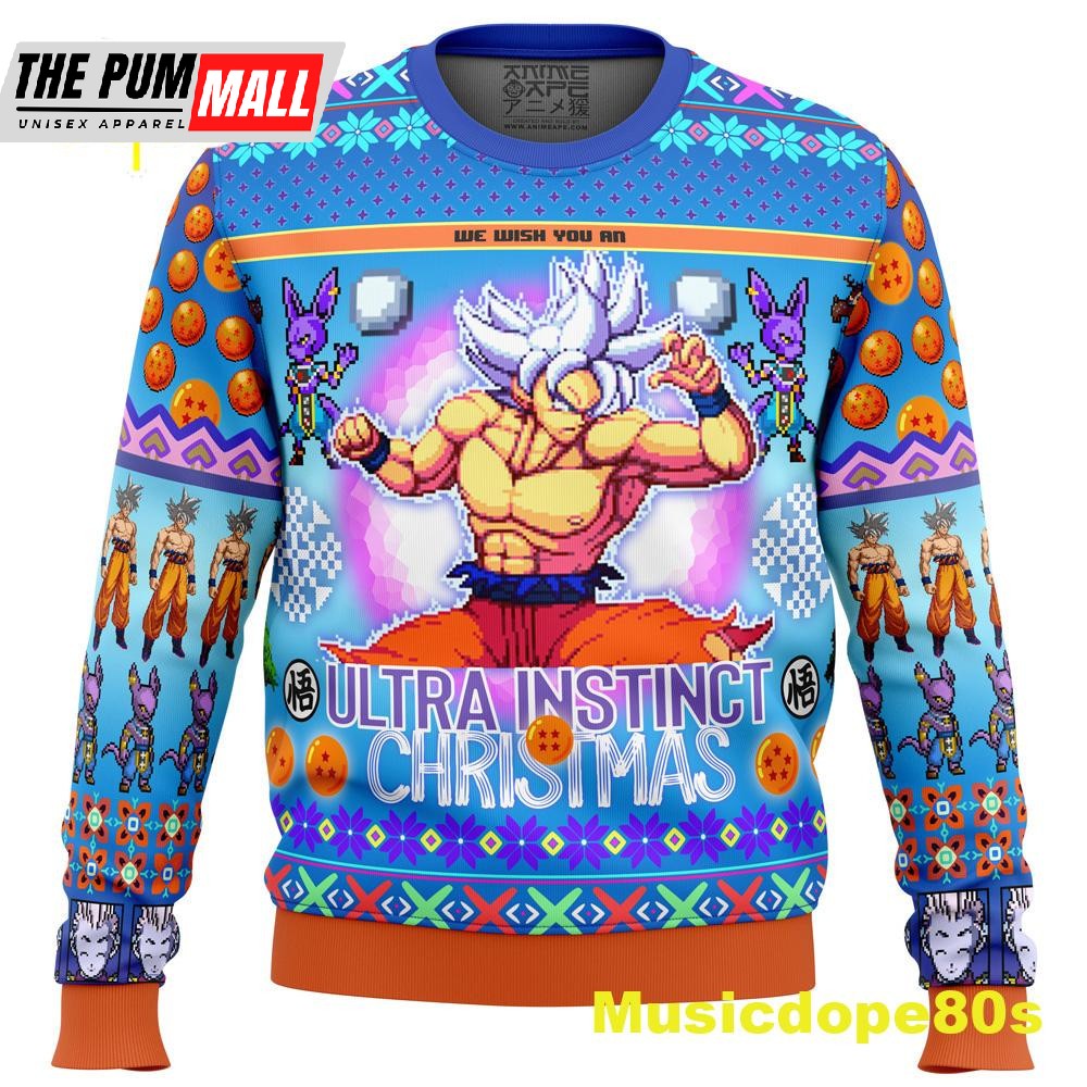 Ultra Instinct Goku Dragon Ball Super Ugly Christmas Sweater