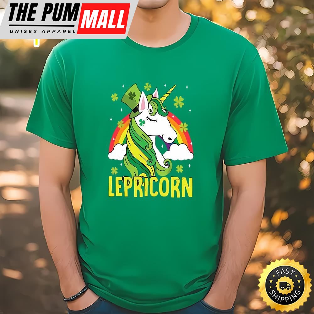Unicorn Magical St Patricks Day Lepricorn Girl Women T-Shirt