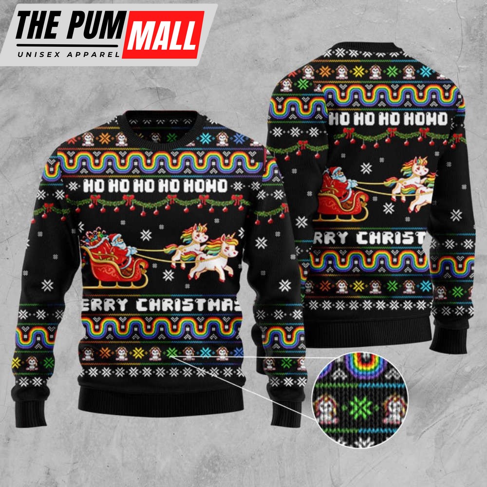 Unicorn Merry Christmas Ugly Christmas Sweater, Christmas Sweater For Men And Women