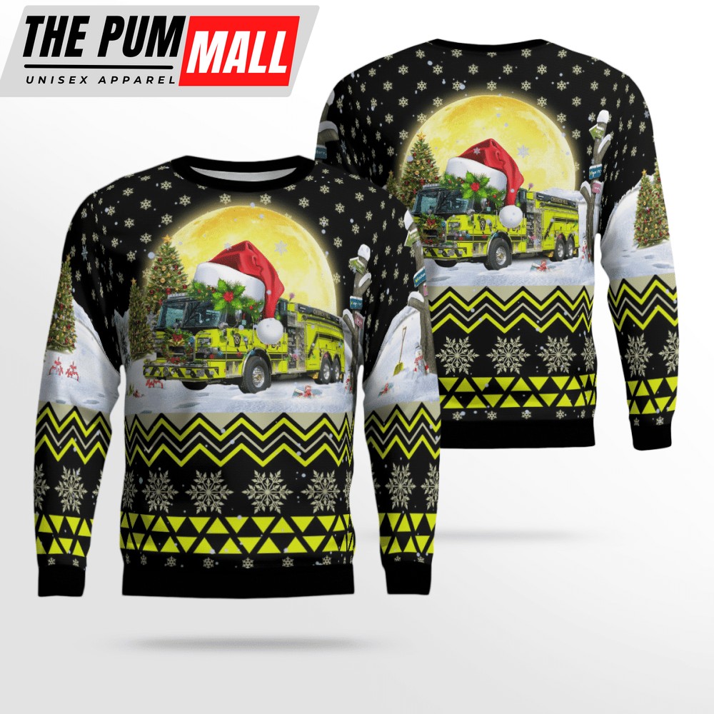 Unique Church Hill Volunteer Fire Co 3D Ugly Christmas Sweater – Perfect Holiday Gift